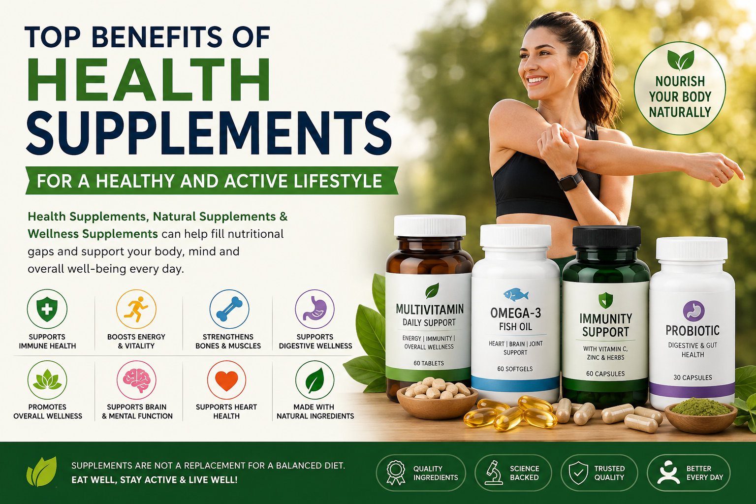 Top Benefits of Health Supplements for a Healthy and Active Lifestyle