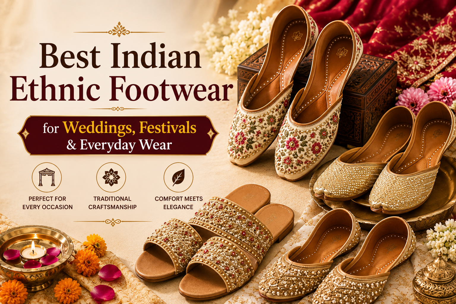 Best Indian Ethnic Footwear for Weddings, Festivals & Everyday Wear