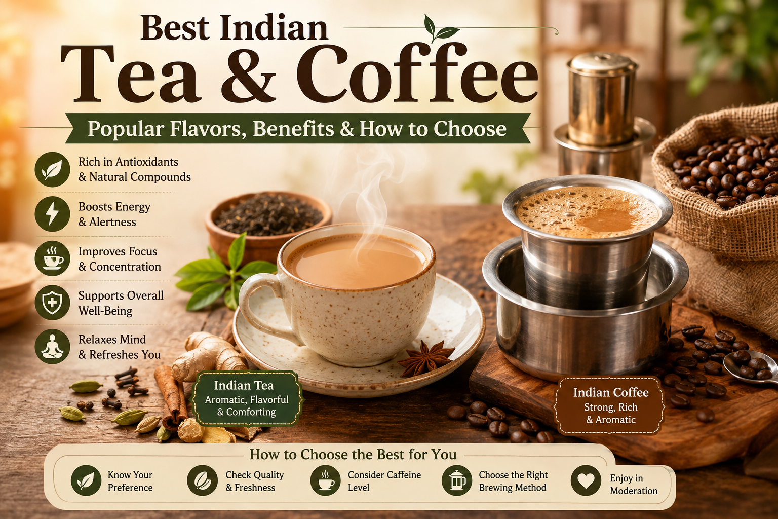 Best Indian Tea & Coffee: Popular Flavors, Benefits & How to Choose
