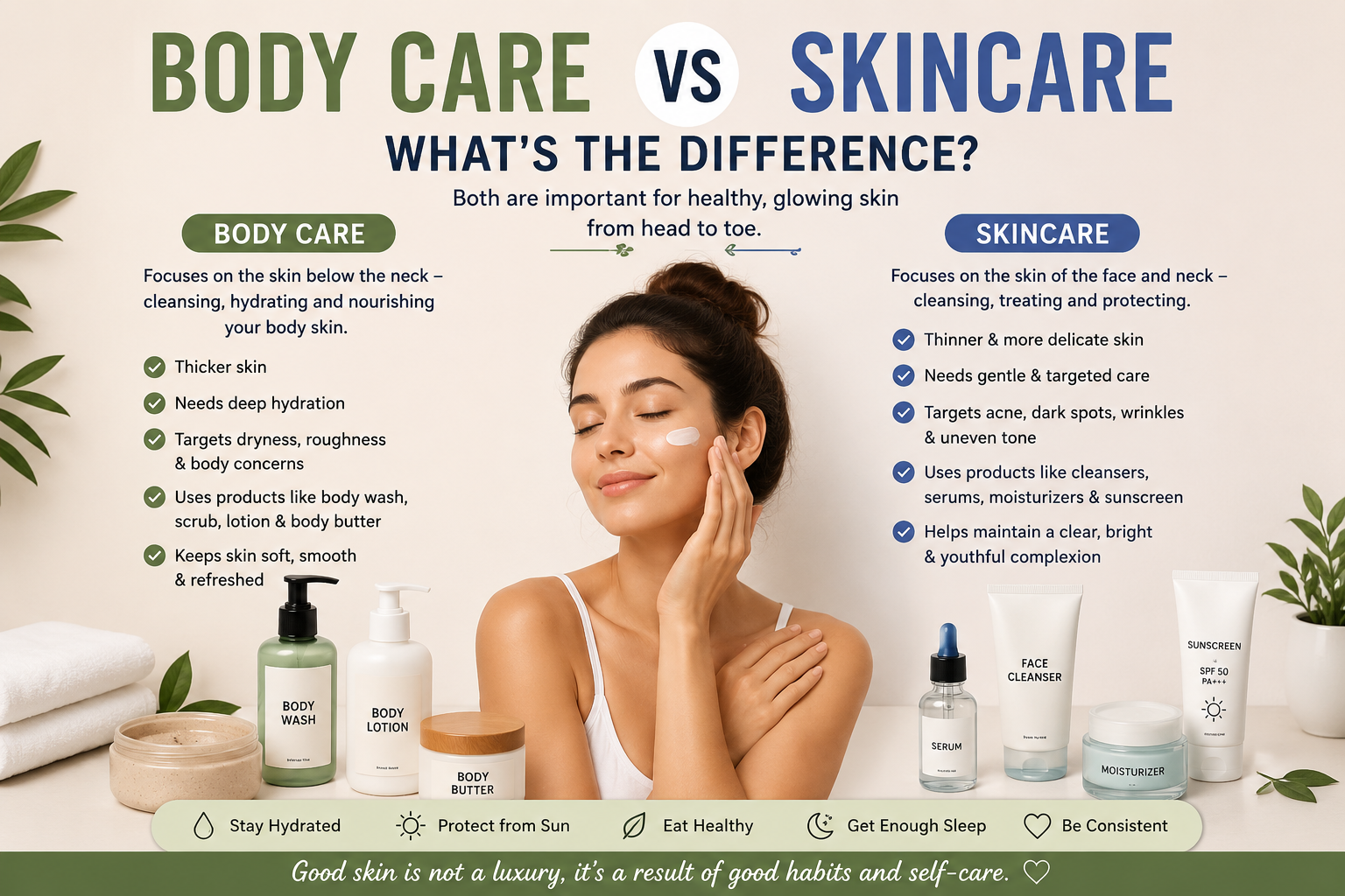 Body Care vs Skincare: What's the Difference?