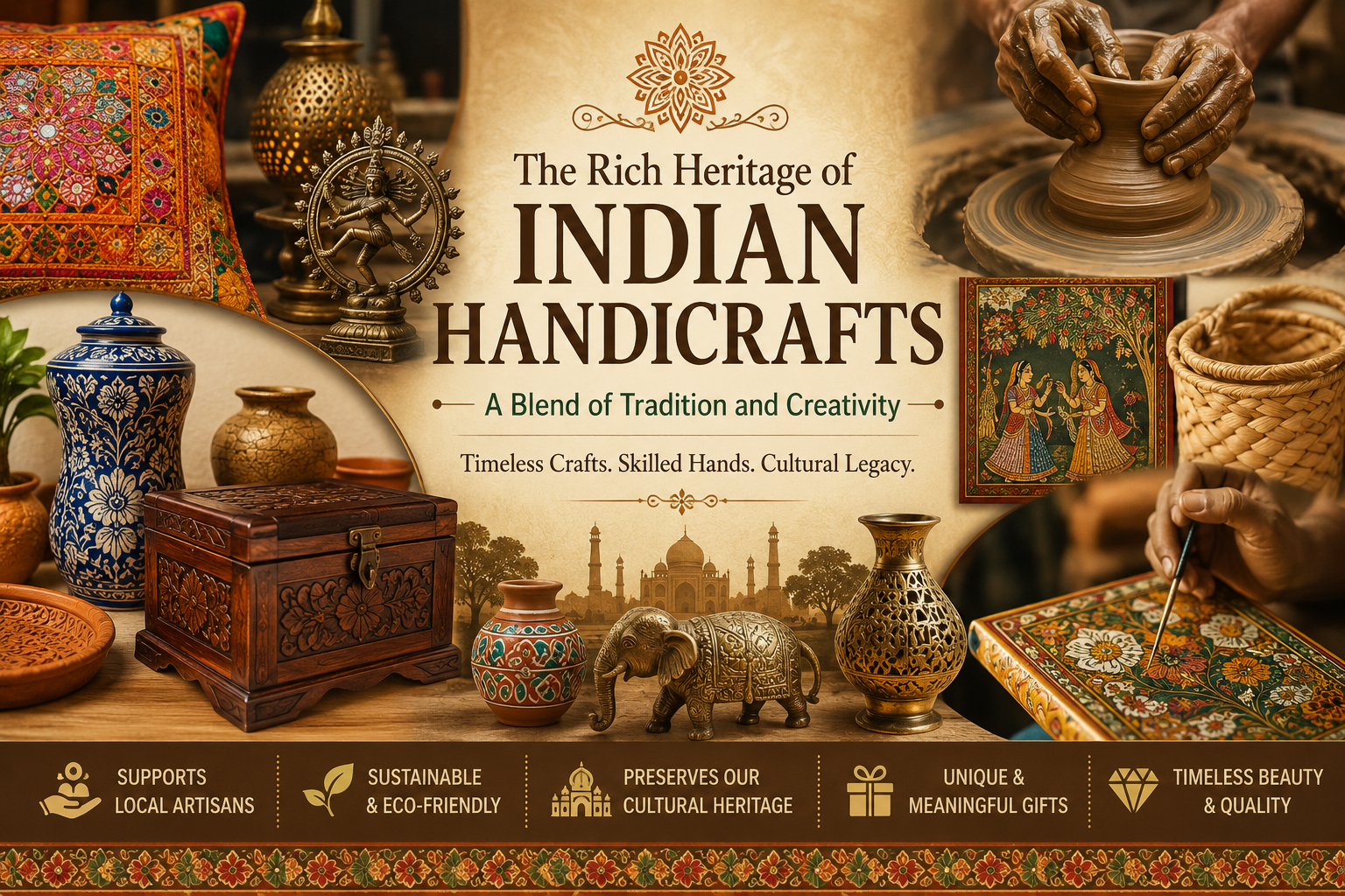 The Rich Heritage of Indian Handicrafts: A Blend of Tradition and Creativity