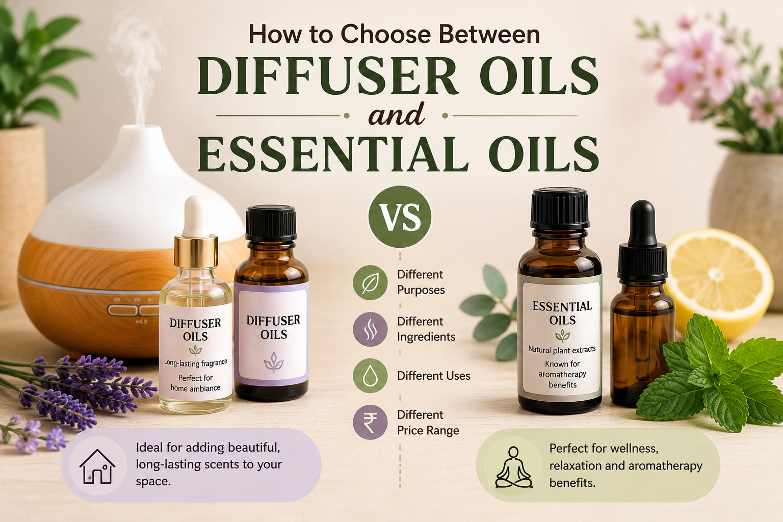 How to Choose Between Diffuser Oils and Essential Oils