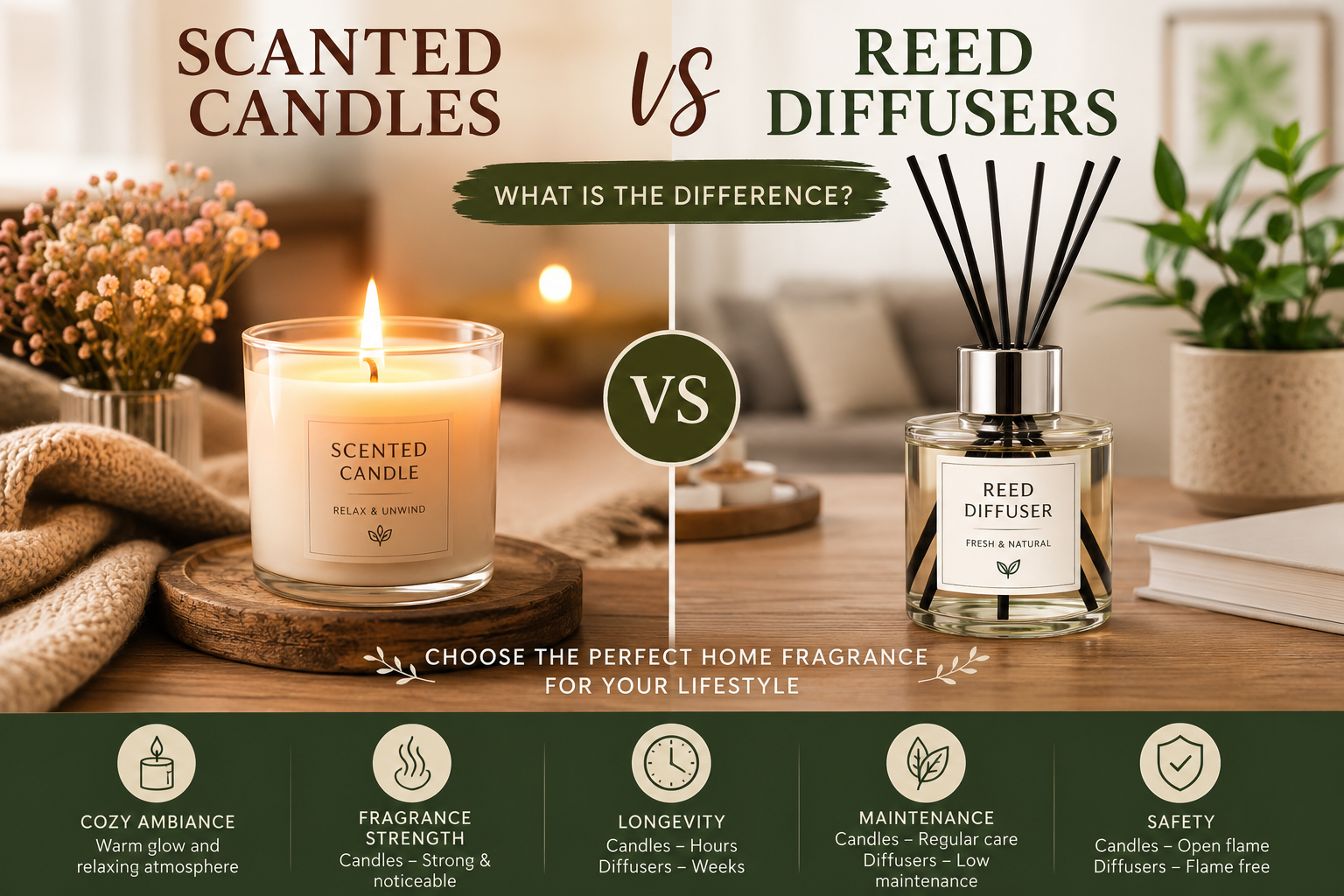 Scanted Candles vs Reed Diffusers: What Is the Difference?