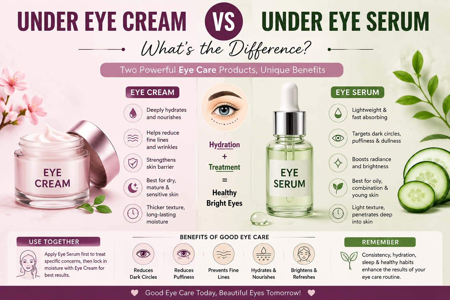Under Eye Cream vs Under Eye Serum: What's the Difference?