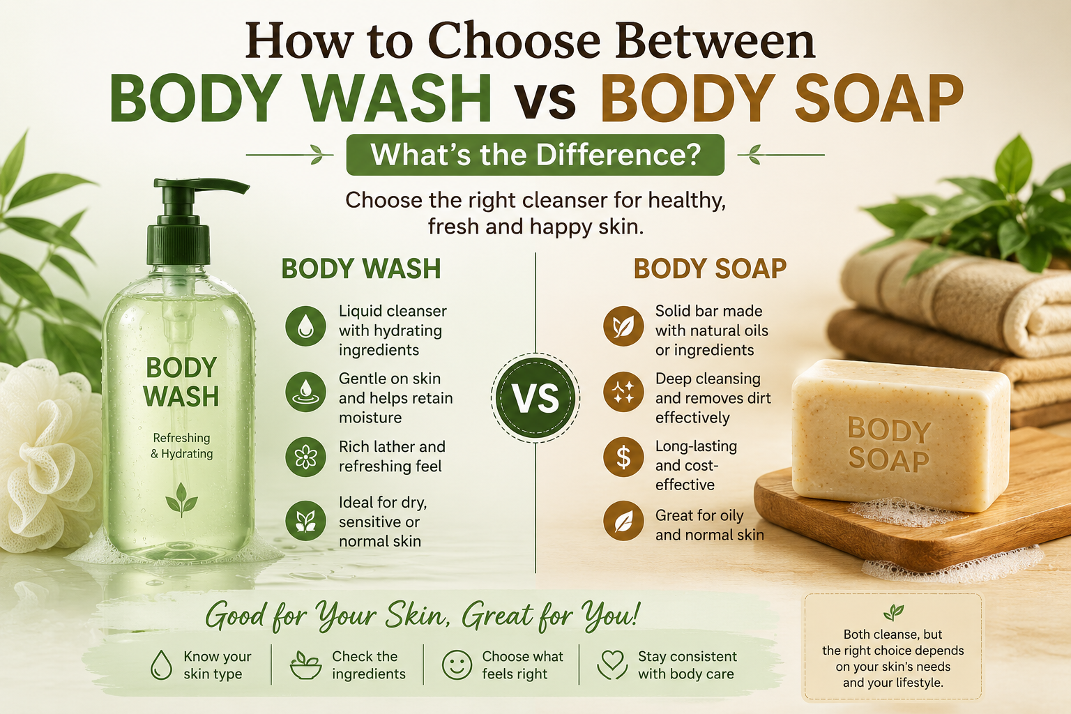 How to Choose Between Body Wash vs Body Soap