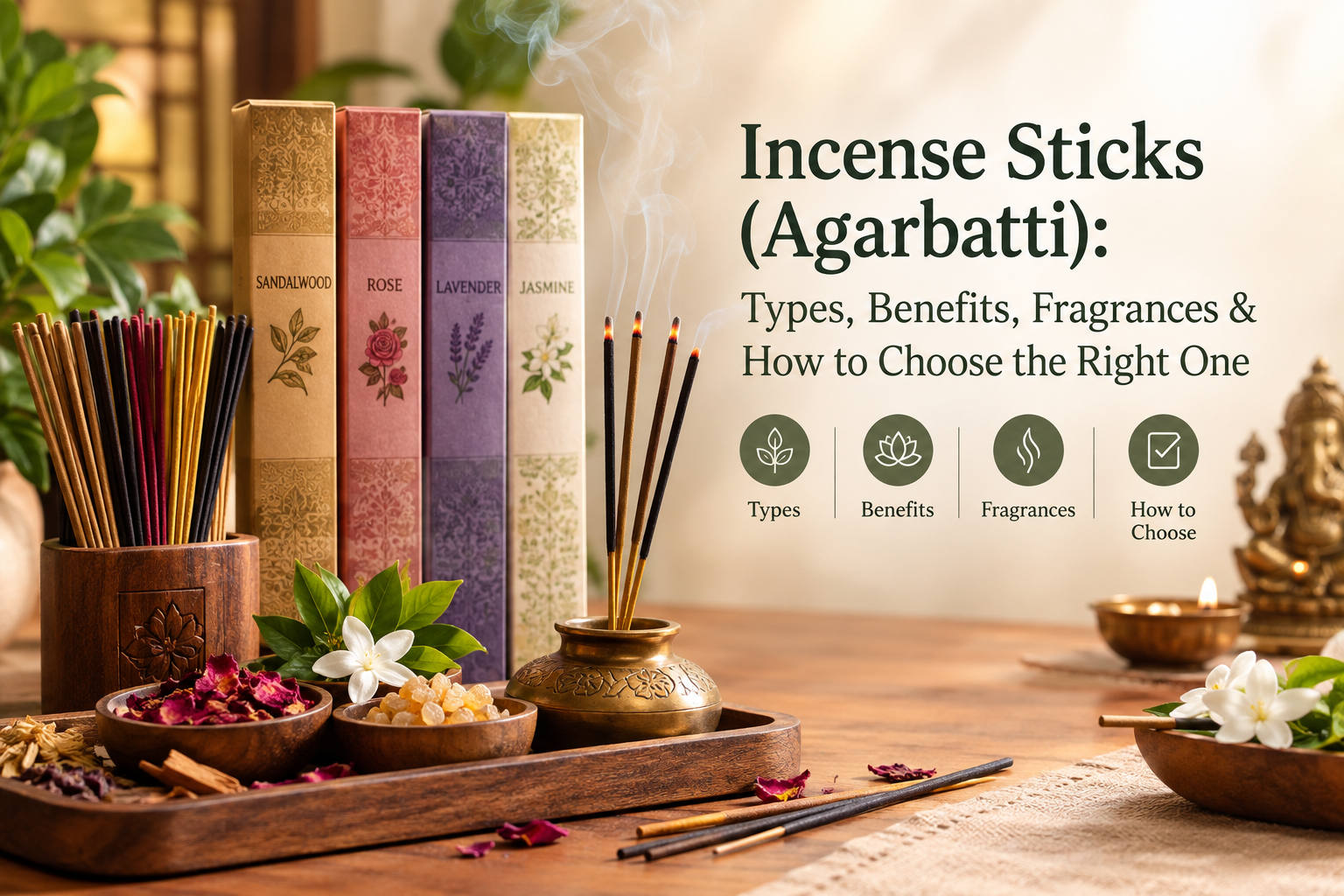 Incense Sticks (Agarbatti): Types, Benefits, Fragrances & How to Choose the Right One