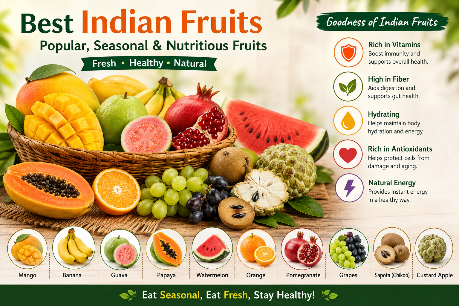 Best Indian Fruits to Try: Popular, Seasonal & Nutritious Fruits