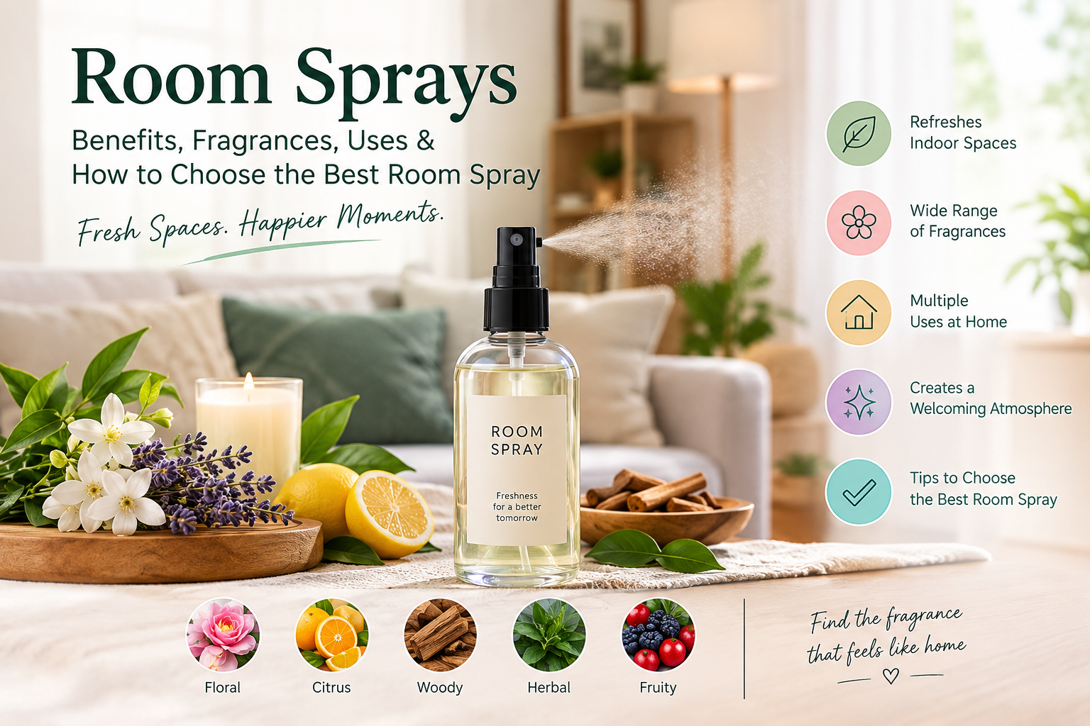 Room Sprays: Benefits, Fragrances, Uses & How to Choose the Best Room Spray